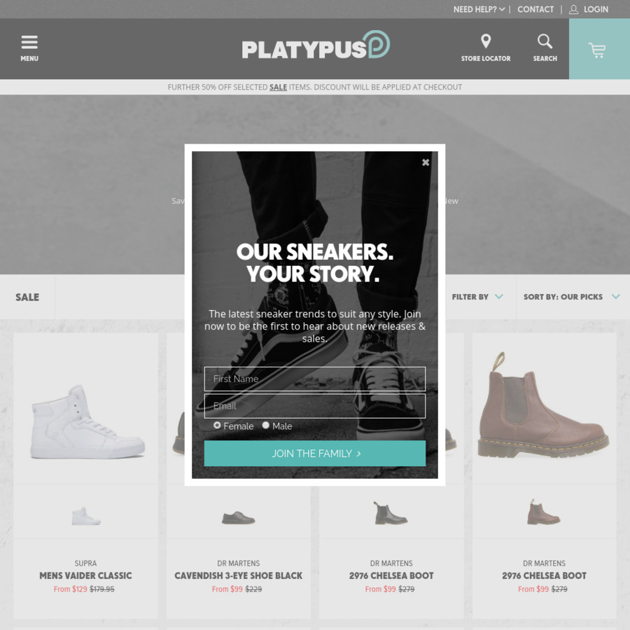 platypus shoes discount code