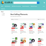 Cubic Technology 20% off All 3D Filaments