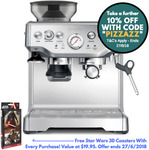 BES870BSS Breville Barista Express Coffee Machine Bonus Star Wars 3D Coasters $607.50 Free Postage @ Value Village eBay
