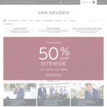 Van Heusen 50% off Sitewide, Delivery $10 for Orders under $100 (Eg Business Shirt Was $60 Now $30)