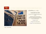 2 Pairs R M Williams Australian Made  Jeans for $200! Up to $100 off (33%).