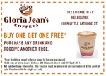 Buy one get one free at Gloria Jean's Coffees Elizabeth Street, Melbourne