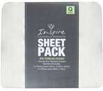  ½ Price Inspire 370 Thread Count Sheetpack - Queen Size $24.50, King Size $29 @ Woolworths