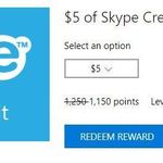 $5 of Skype Credit 1250 Points @ Microsoft.com Rewards Redeem