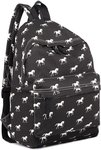 Horse Print Canvas School Bag Backpack $13.99 + Delivery (Free with Prime/ $49 Spend) @ Shavont Amazon AU