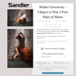 Win Three Pairs of Shoes Worth $400 from Sandler