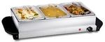 Food Warmer Buffet Electric Server 3 Tray Large Bain Marie Stainless Steel New Shipped $39.99 @ Repo Guys eBay