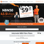 Unlimited NBN50 $59.99/Month for 6 Months + Free Fetch Mini + $60 Fee (Packages Not Included), BYO Modem @ Internode (New Cust)