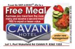 FREE MEAL at Cavan Hotel- South Australia