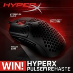 Win 1 of 3 HyperX Pulsefire Haste Ultralight Gaming Mice from PC Case Gear