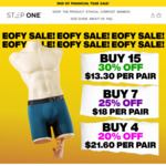 Men's Bamboo Underwear, Purchase 15 Pairs for $199.50, 7 Pairs for $127, 4 Pairs for $86.40 Delivered @ Step One