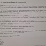Free Silver Status Extention till 31 March 2022 (Was $1500 Spend Every 6 Months) @ Crown