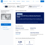 American Express Platinum Charge Card - 300,000 Bonus MR Points ($3,000 Spend in 3 Months, $1,450 Annual Fee) @ American Express
