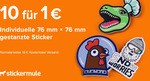 10 Custom 76x76mm Die Cut Stickers for US$1.11 (~A$1.55) Delivered (Was US$20, ~A$27.80) @ StickerMule
