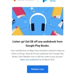 [Audiobook] Get $8 off Any Audiobook from Google Play Books for Google Local Guides