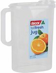 Décor Juice/Water Jug, 2L, Clear BPA Free $5 (RRP $14.48) + Delivery ($0 with Prime/ $39 Spend) @ Amazon AU