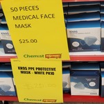 [VIC] KN95 PPE Protective Mask - White (10 Pack) $20 @ Chemist Discount Centre (Ashwood)