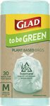 Glad to Be Green Plant-Based Bin Liner Bag, Medium 27 Litre, 30 Pack $3.60 ($3.24 S&S) + Delivery ($0 with Prime) @ Amazon AU