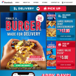 1x Mini Burger Joint Pizza + Chips & Can of Drink $9.95 Pickup (before 4pm) @ Domino’s