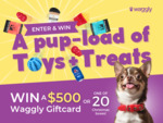 Win a $500 Waggly Gift Card or a Mystery Box of Toys and Treats from Waggly Shop