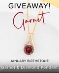 Win a Garnet & Diamond January Birthstone Pendant Worth $399 from Shiels Jewellers