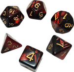 Set of 6 Dice: Red Black Acrylic for Dnd (D4-D20) $5.99 + $3 Postage ($0 SYD C&C/ $12 Express) @ Bigger Worlds Games