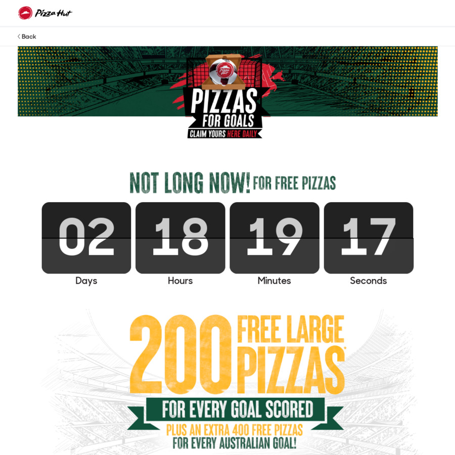 Pizza! Pizza!® Pre-Game Promotion