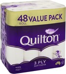 Quilton 3ply White Toilet Tissue 48 Pack $24 + Delivery ($0 C&C/In-Store) @ Big W