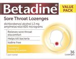 Betadine Sore Throat Soothing Lozenges Honey&Lemon 36 Packs $5.99 (S&S $5.39) + Delivery ($0 with Prime/ $59 Spend) @ Amazon AU