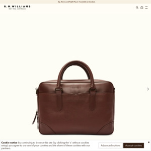 R.M. Williams Mens Briefcase 300 Was 599 Delivered R.M