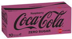 [NSW, VIC] Coca-Cola Raspberry Zero Sugar Soft Drink Can 10x375mL $5 @ Coles