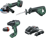 Bosch 18 V 3PC Kit Hammer Drill, Angle Grinder, Recip Saw 4Ah Battery $189.20 ($184.47 with eBay Plus) Delivered @ Bosch eBay