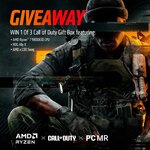 Win 1 of 3 COD Themed Gift Boxes Incl. Ryzen 7 9800X3D CPU, ASUS ROG ALLY X Handheld and Hat from AMD/PCMR