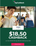 $18.50 Cashback ($6 Profit) on Half-Price Lyca Mobile 30GB 28-Day $12.50 SIM/eSIM (Ongoing Renewal $25) @ TopCashback AU