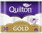 Quilton Gold 4-Ply Toilet Tissue (Pack of 30) $18 ($16.20 S&S) + Delivery ($0 with Prime/ $59 Spend) @ Amazon AU