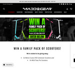 Win 2x Metro Cruise 250 Commuter Scooters and 2x MG4 Titan Pro Scooters from MADD GEAR Australia