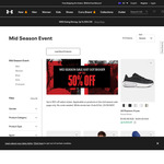 50% off Selected Styles + $9.99 Delivery ($0 with $129 Order) @ Under Armour
