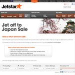 Jetstar Japan Sale - $1 Fares on Return Leg