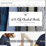 Industrie 20% off Checked Shirts until midday 26/09/2013