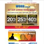 WORD.com.au 20% off Site-Wide, or 25% off with $100 Minimum Spend (26 Dec - 12 Jan)