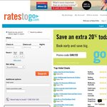 20% off Selected Hotels Worldwide for Stays between 1st March - 31st December 2014 @ RatesToGo