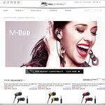 MEElectronics M-Duo Dual Dynamic Driver In-Ear Earphones - USD $39.99 + $6 Postage (New Colors)