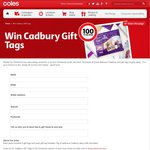 Win 1 of 100 Cadbury Chocolate Gift Tags (Valued at $5 Ea) from Coles