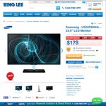 Samsung almost 24" LS24D390HL Monitor $178 Bing Lee