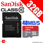 SanDisk 32GB Micro SDHC Ultra Memory Card, $19.95 + $1.95 Postage @ ShoppingSquare
