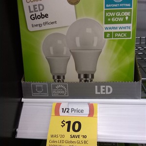 coles halogen globes