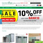 Absco Garden Sheds: 10% off (Excludes Home Delivery) @ GardenShed