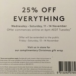 Country Road 25% off Everything Members and General Public 13-14 Nov