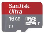SanDisk 16GB Ultra MicroSDHC Memory Card $9.00 Officeworks