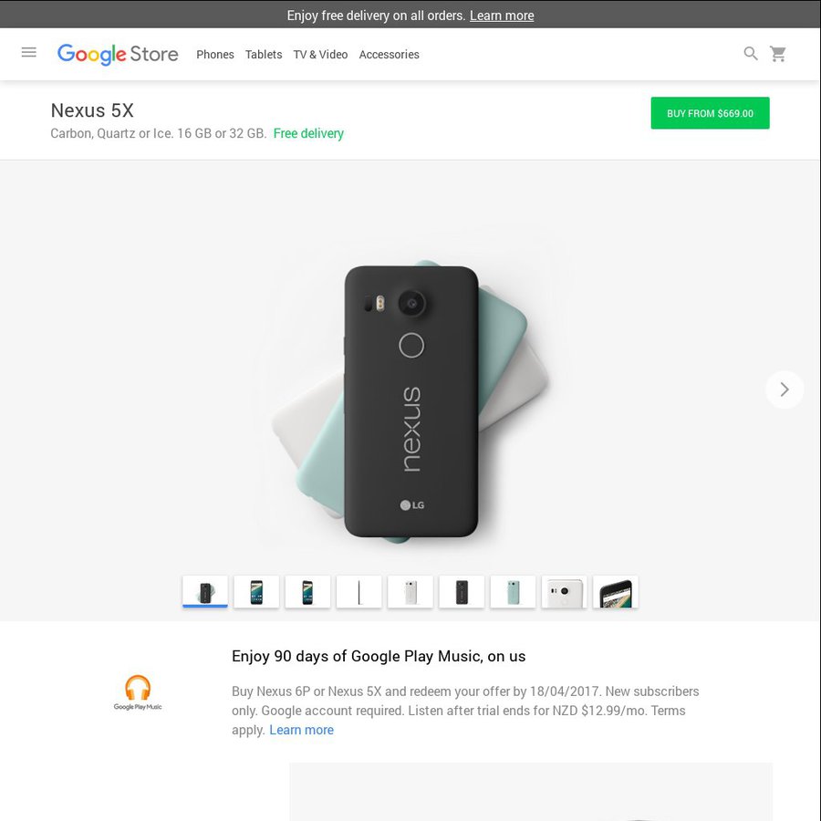100 Off Nexus 5x And 6p From Google Play Store Nexus 5x 16gb 479 Plus Others Free Shipping Ozbargain